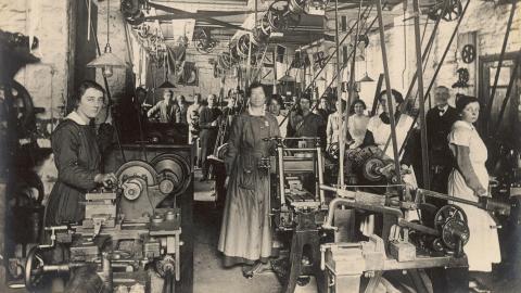 Old photo of women working